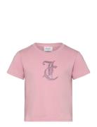 Tonal Diamante Tee Pink Juicy Couture