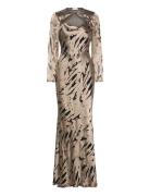 Harley Silk Blend Slip Maxi Dress Beige Malina