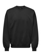 Onsturner Life Vtg Crew Neck Sweat Black ONLY & SONS