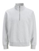 Jjeurban Edge Sweat Half Zip Stydaw24 Ln Grey Jack & J S