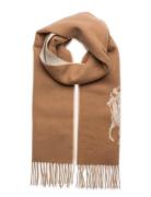 Big Pony Wool Scarf Brown Polo Ralph Lauren