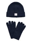 Beanie Gloves Gift Set Navy GANT