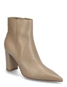 Pointed Heel Ankle Boot Beige Mango