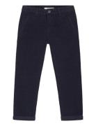 Corduroy Straight Trousers Navy Mango