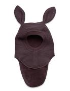 Balaclava Ears Wool Purple Huttelihut