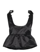 Tie Shoulder Singlet Black Monki