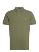 Custom Slim Fit Mesh Polo Shirt Green Polo Ralph Lauren