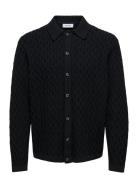 Onsleonard Life Reg 7 Cable Shirt Knit Black ONLY & SONS