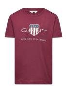 Archive Shield Ss T-Shirt Burgundy GANT