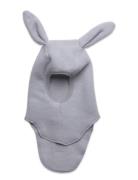 Balaclava Ears Wool Fleece Grey Huttelihut