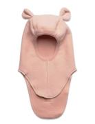 Balaclava Ears Cotton Fleece Pink Huttelihut