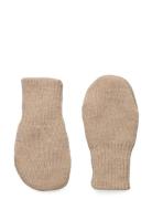 Mittens Wool Knit Beige Huttelihut