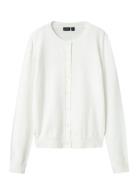 Nlfdancy Ls Short Knit Cardigan White LMTD