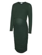 Mlmaja June Ls Jrs Midi Dress Green Mamalicious