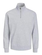 Jjebradley Sweat Half Zip Noos Grey Jack & J S