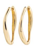 Dune Recycled Hoop Earrings Gold Pilgrim