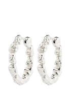 Tide Recycled Hoop Earrings Silver Pilgrim