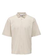 Onscaspian Aut Ss Polo Cream ONLY & SONS