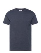 Mouliné O-Neck Tee S/Smouliné O-Neck Tee S/S Navy Lindbergh