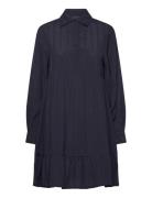 A-Line Jaquard Shirt Dress Navy Lexington Clothing