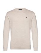 Cotton Crew Neck Sweater Cream Lexington Clothing