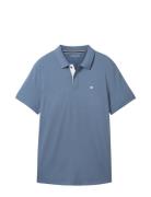 Basic Polo With Contrast Blue Tom Tailor