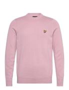 Cotton Crew Neck Jumper Pink Lyle & Scott