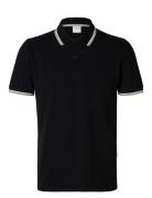 Slhslim-Atlas Sport Ss Polo Black Selected Homme