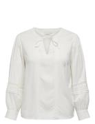 Carmibel Life Ls V-Neck Blouse Wvn White ONLY Carmakoma