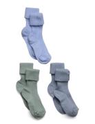 Cotton Rib Baby Socks - 3-Pack Blue Mp Denmark