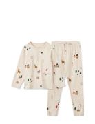 Wilhelm Printed Pyjamas Set Beige Liewood