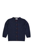 Merino Knitted Cardigan Navy Copenhagen Colors