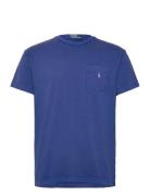 Classic Fit Cotton-Linen Pocket T-Shirt Blue Polo Ralph Lauren