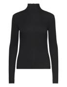 Sheer Wool Mock Top Black Filippa K