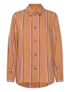 Long Sleeve Shirt, 2249 Striped Vis Orange STINE GOYA