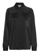 Shiny Pocket Blouse Black Filippa K