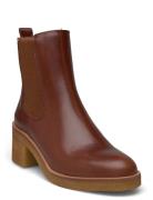 Booties - Flat - With Elastic Brown ANGULUS