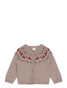 Knitted Cardigan Fair Isle Nb Beige Lindex