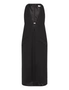 Tailored Wool V-Neck Dress Black Filippa K