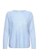 Curved Sweater Blue Davida Cashmere