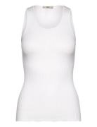 Rmwbaku Viscose U-Neck Tank Top White RM By Rosemunde