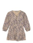 Dress Longsleeve Animal Beige Daily 7