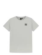 T-Shirt Badge And Backprint Grey Indian Blue Jeans