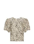 Mschalyona Vlora 2/4 Top Aop Cream MSCH Copenhagen