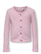 Kmgmegan Life Ls Cardigan Knt Noos Pink Kids Only