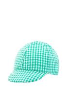 Poplin Cap Check Green Boboli
