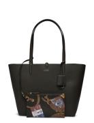 Faux-Leather Large Reversible Tote Bag Black Lauren Ralph Lauren