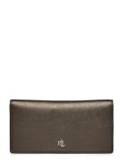 Crosshatch Leather Slim Wallet Brown Lauren Ralph Lauren