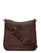 Pebbled Leather Large Cameryn Crossbody Brown Lauren Ralph Lauren