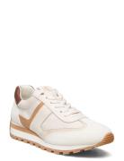 Dani Suede & Leather Sneaker Cream Lauren Ralph Lauren